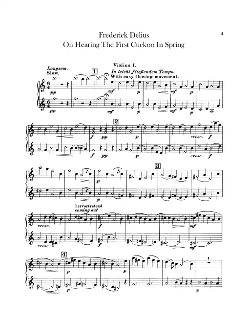 Violins I, II