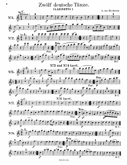 Clarinet 1, 2 (C/B♭/A)