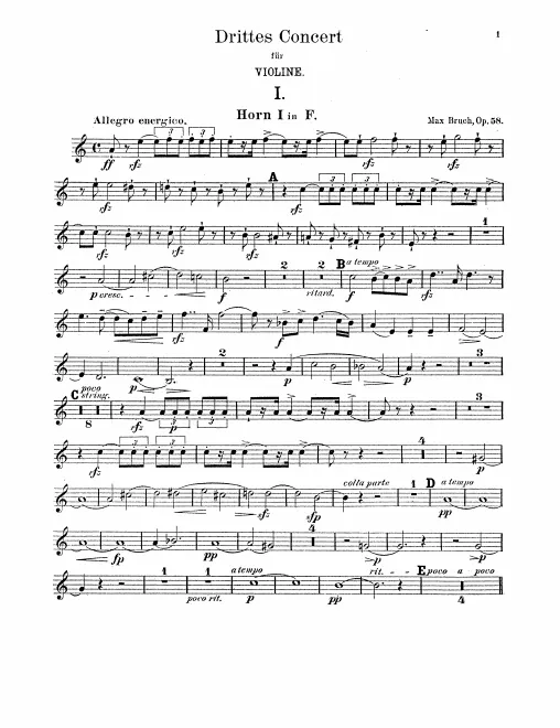Horn 1, 2, 3, 4 (F)