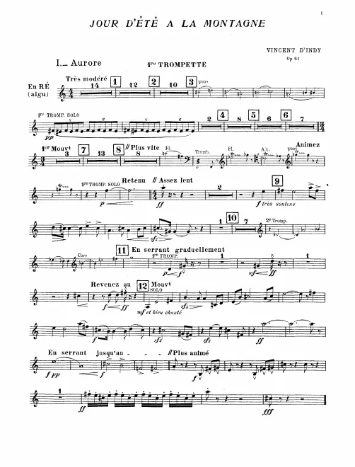 Trumpet 1 (D), 2/3 (C)