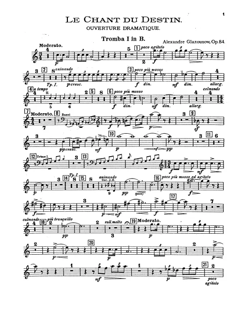 Trumpet 1, 2 (B♭), Contralto Trumpet (F)