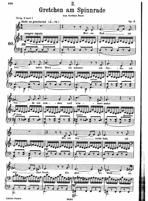 Complete Score (low voice, transposed to A minor)