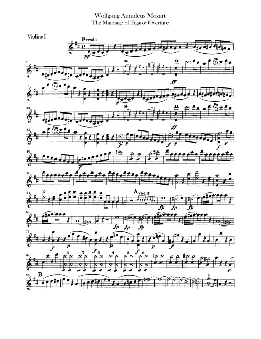 Violins I, II