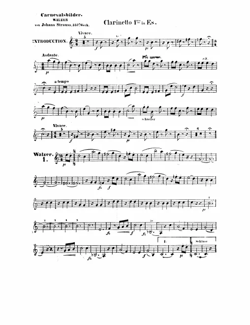 Clarinet 1 (E♭), 2 (B♭)