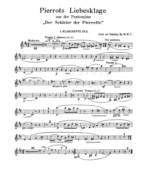 Clarinet 1, 2 (A/B♭), 3 (E♭)