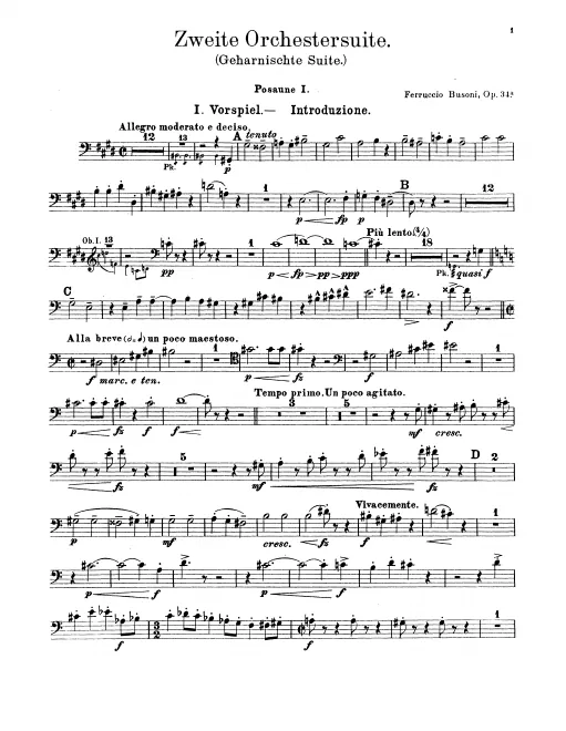 Trombone 1, 2, 3, Tuba