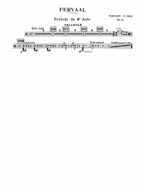Triangle, Cymbals, Bass Drum