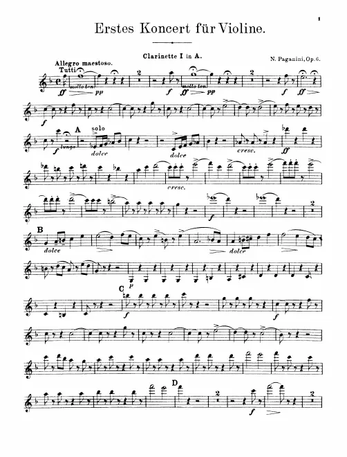 Clarinet 1, 2 (A)