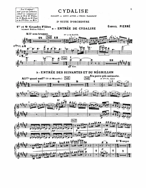 Flute 1/2 (also Piccolo 1/2), 3/4 (also Piccolo 3/4), 5/6 (also Piccolo 5/6)