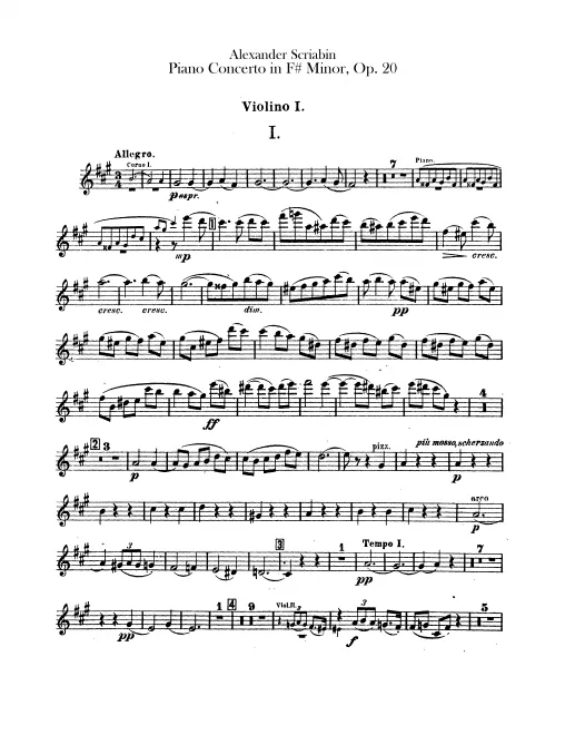 Violins I, II