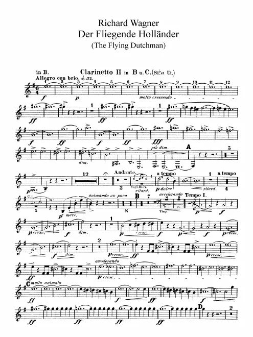 Clarinet 2 (B♭/A/C)