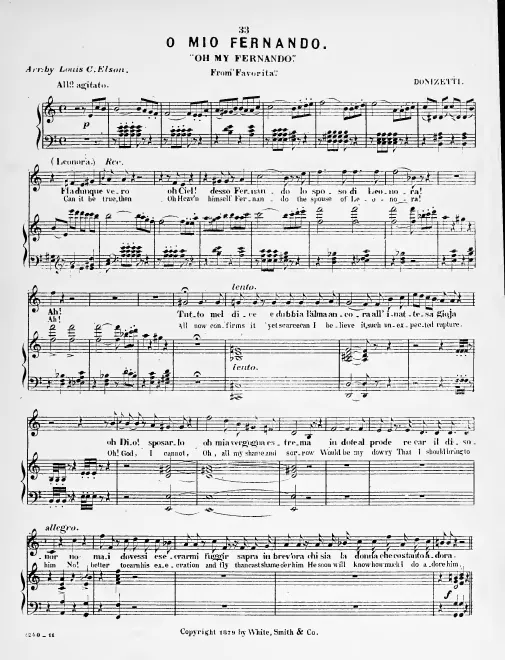 Air: O mon Fernand (Act III)