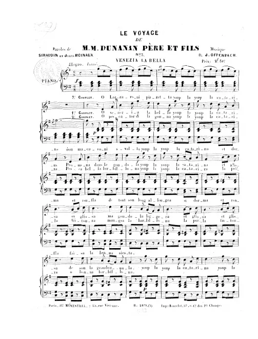 No.3, Barcarolle: "Venezia la bella" (Act I, No.5)
