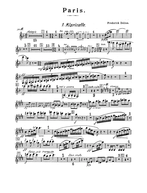 Clarinet 1, 2, 3, Bass Clarinet (A/B)
