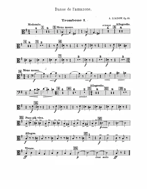 Trombone 1, 2, 3, Tuba