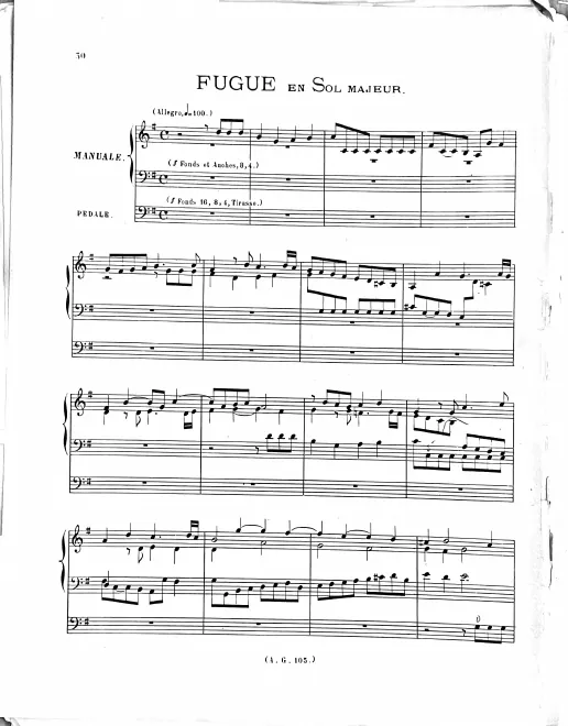 7. Fugue in , HWV 606