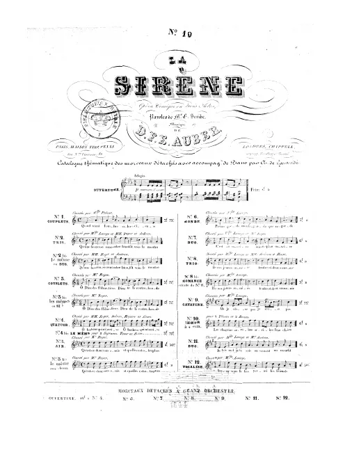 No.10, Chœur à 4 voix: "Les chagrins arrière" (F major)