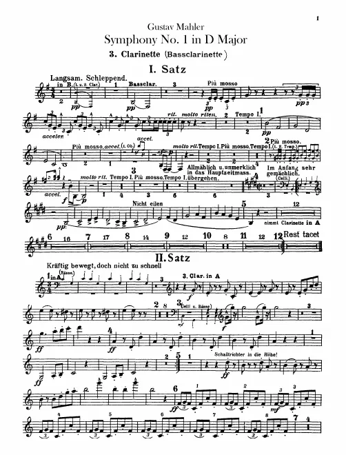 Clarinet 3 (B♭/A/C)/Bass Clarinet (B♭)/Piccolo Clarinet 1 (E♭)