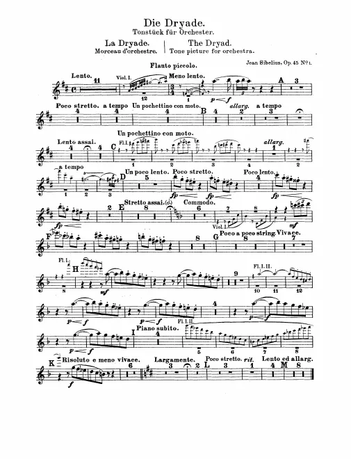 Piccolo, Flute 1, 2