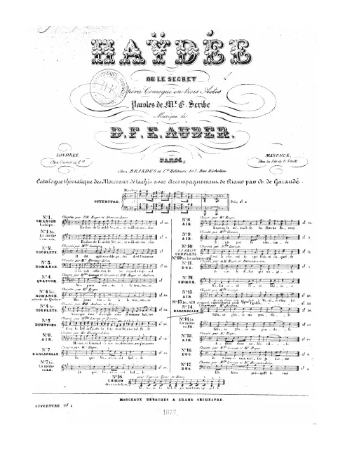No.14, Barcarolle: "Glisse, glisse ô ma gondole" (Act III, No.12)