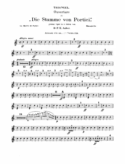 Triangle, Snare Drum, Bass Drum/Cymbals
