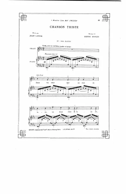 Complete Score (Original key, high voice)