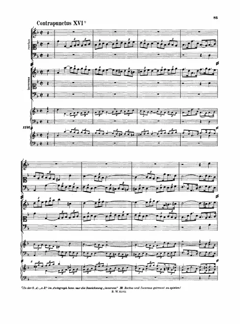Contrapuncti XVI-XIX, and Choral