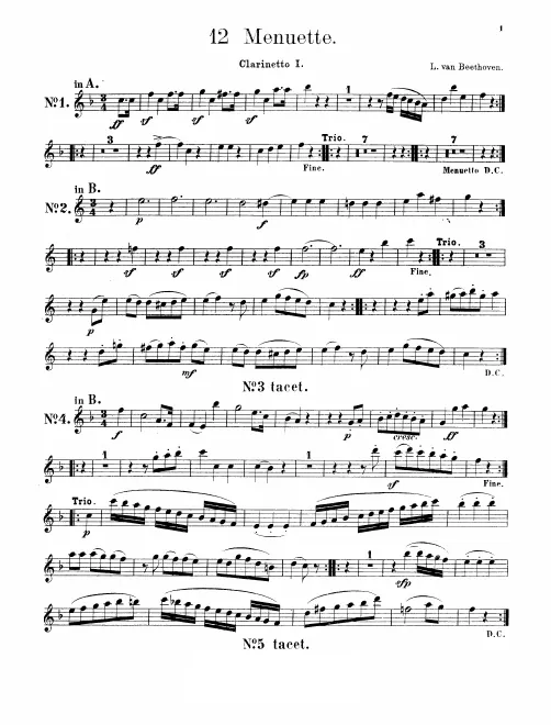Clarinet 1, 2 (A/B♭/C)