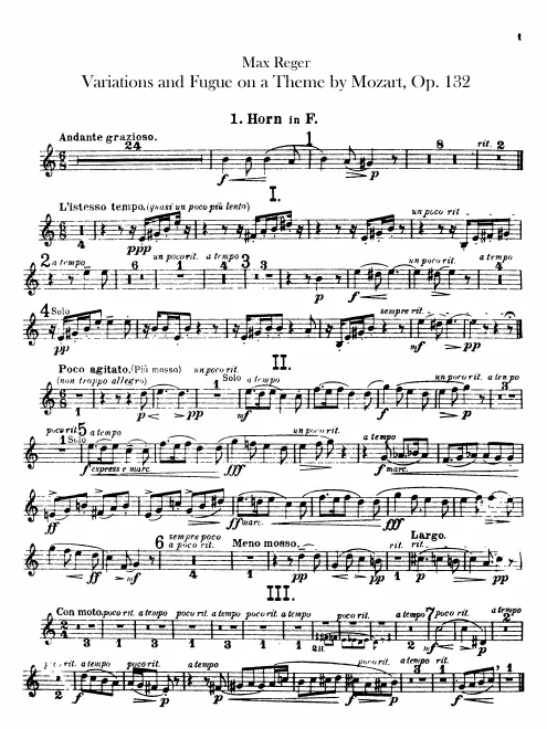 Horn 1, 2, 3, 4 (F)