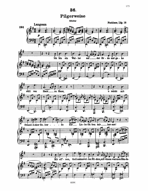 Complete Score (High Voice, transposed to E minor)