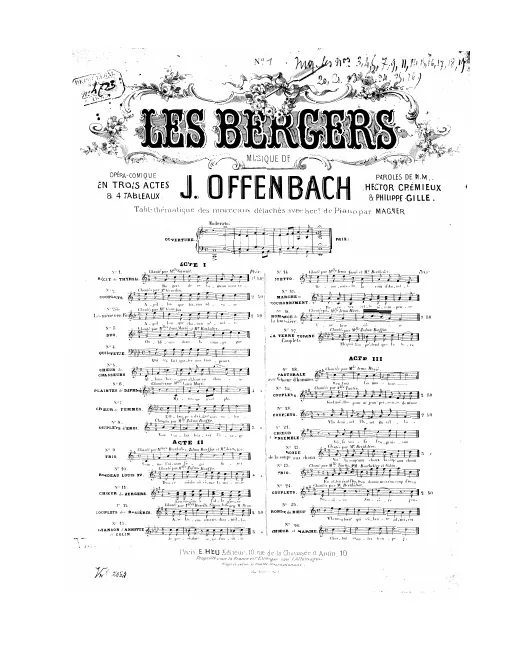 No.1, Récit de Thyrsis: "Bergers de ce hameau" (Act I, No.1b)