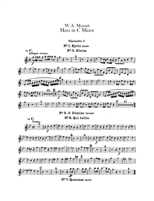 Clarinet 1, 2 (C, B♭)