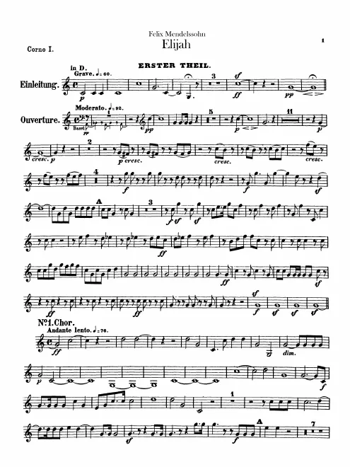 Horn 1, 2 (D, E, C, G, F, A, E♭)