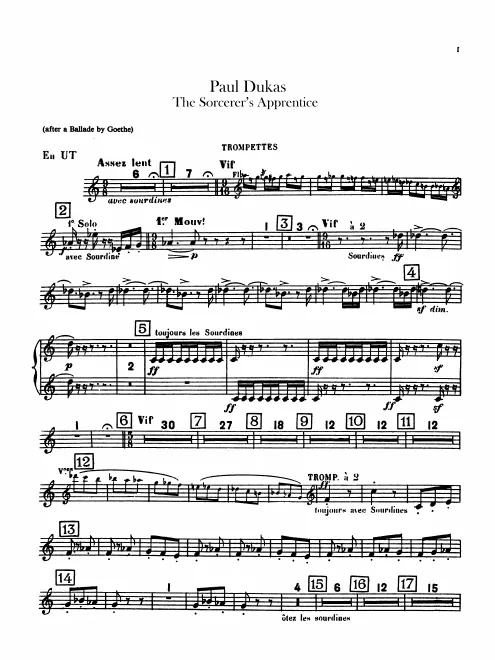Trumpet 1/2 (in C), 1/2 (B♭), Cornet 1/2 (B♭)