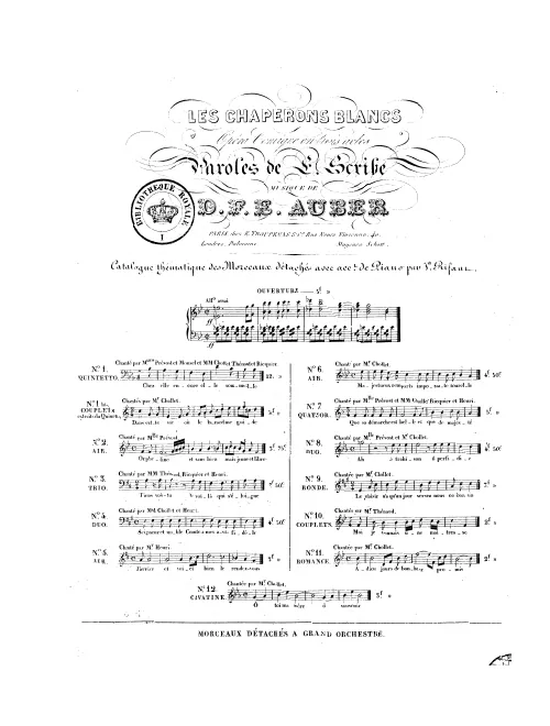 No.10, Couplets: "Moi je connais une maîtresse" (Act III, No.11a)
