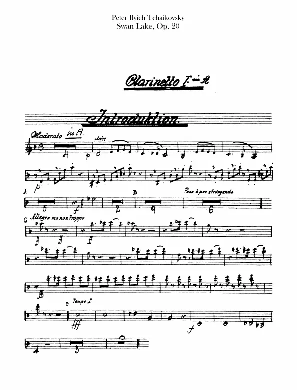 Clarinet 1, 2 (A, B♭, C)