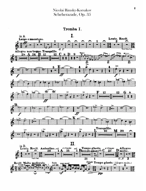 Trumpet 1, 2 (A, B♭)