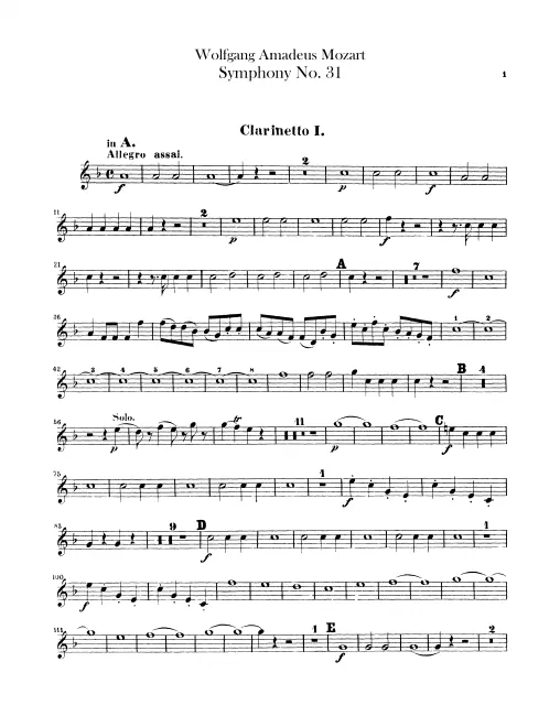 Clarinet 1, 2 (A)