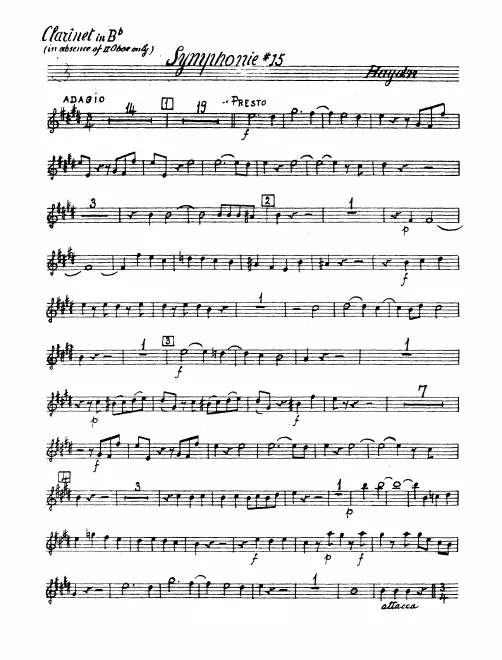 Clarinet (B♭, alternate to Oboe 2)