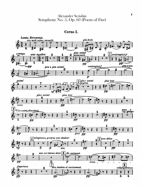 Horn 1, 2, 3, 4 (F)