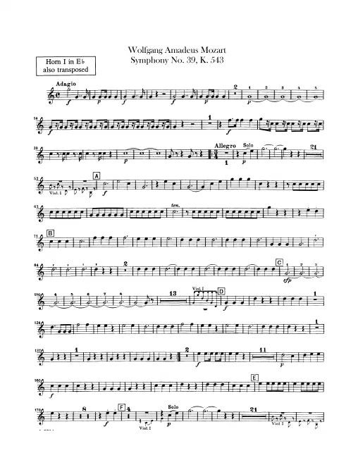 Horn 1, 2 (E♭, F transposed)