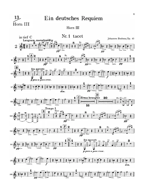 Horn 3 (C basso, F, B♭ basso, E)