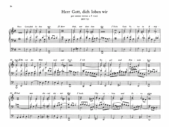 Herr Gott, dich loben wir, BWV 725
