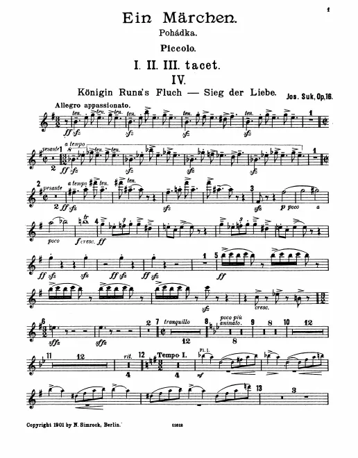 Piccolo, Flute 1, 2