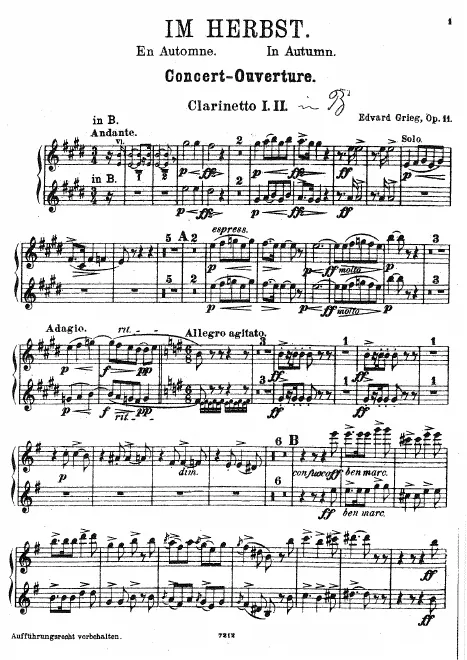 Clarinet 1/2 (B♭)