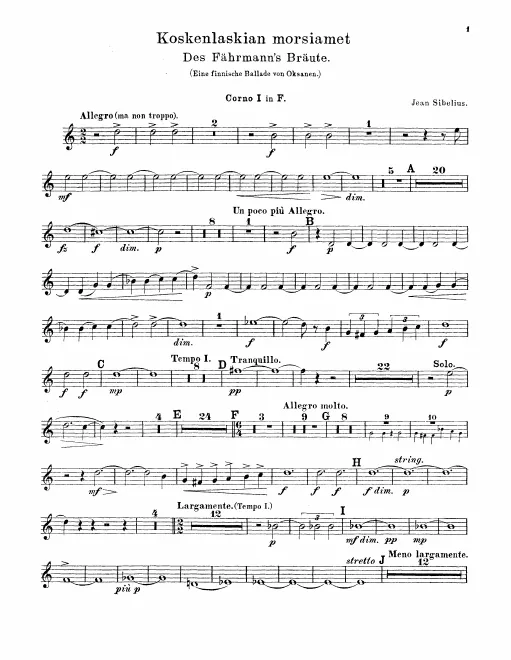 Horn 1, 2, 3, 4 (F)