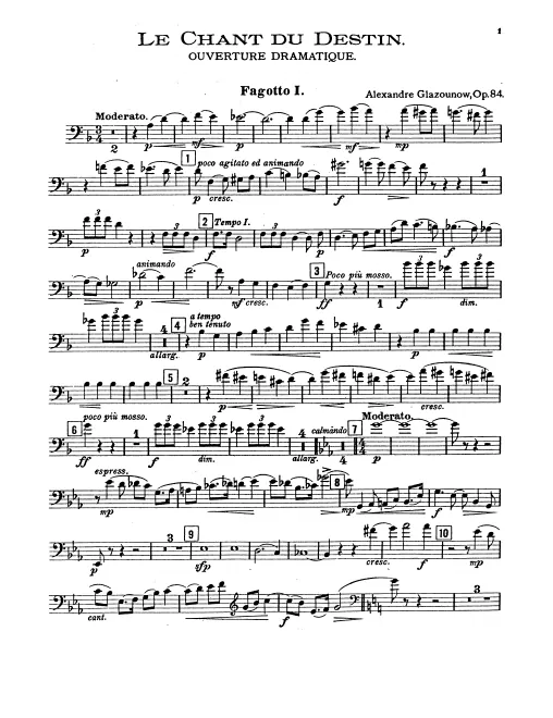 Bassoon 1, 2, Contrabassoon