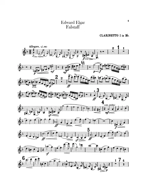 Clarinet 1, 2, Bass Clarinet (B♭)