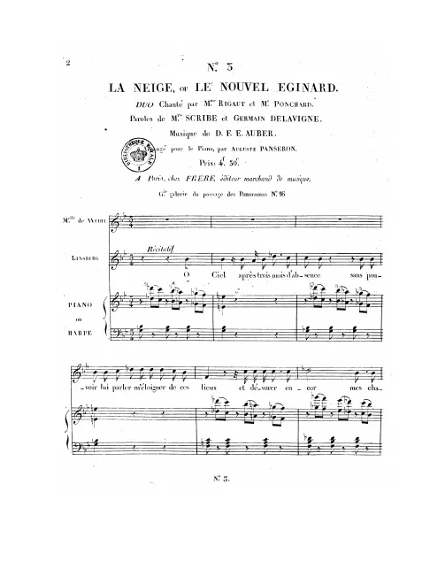 No.3, Duo: "Il faut partir" (Act I, No.4)