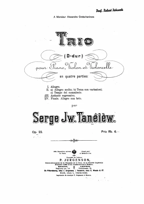 Piano Score
